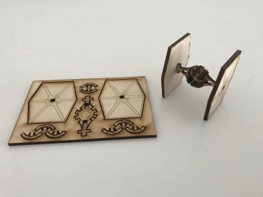 TIE Fighter from Star Wars as laser cut model